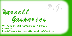 marcell gasparics business card